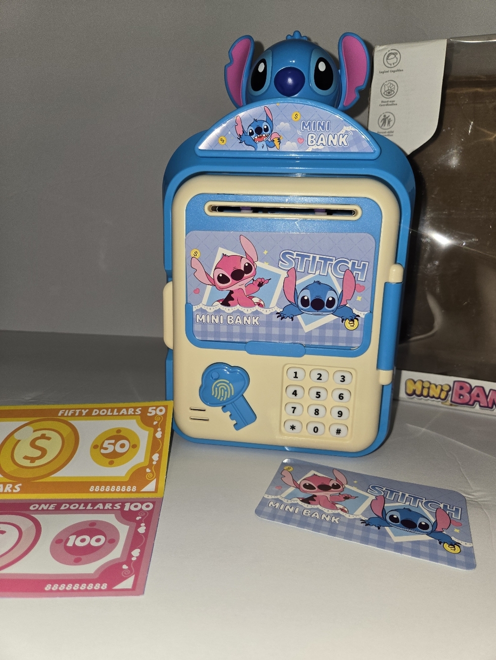 Stitch Mini Bank Kids Toy - Blue and Cream